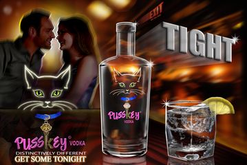 Here is another mockup advertisement that I created from scratch. The bottle, the glass the ice the background everything is fake... I created the whole thing, including the logo for that vodka that a client of mine is about to release